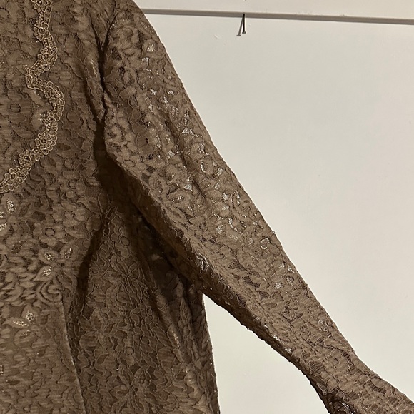 Talbots Women's Lace Blazer in Brown - Picture 5 of 8